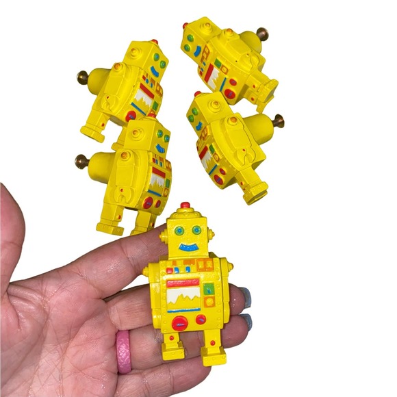 Robot Multicolor Drawer Pulls Set of Five - Picture 2 of 5
